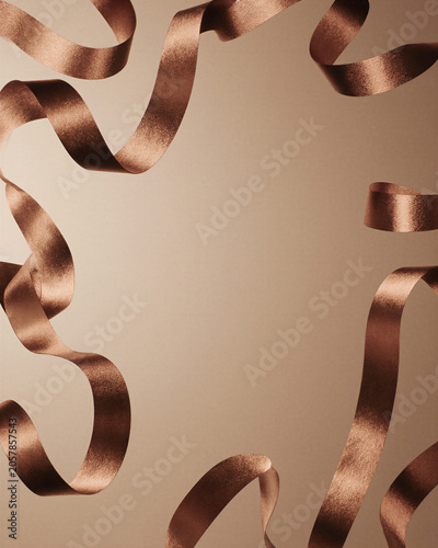 Copper Ribbon Abstract Background