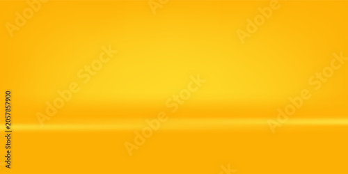 yellow background abstract with Gradient in empty room studio, Yellow empty room studio gradient used for background, yellow background studio with shine use for product shooting.