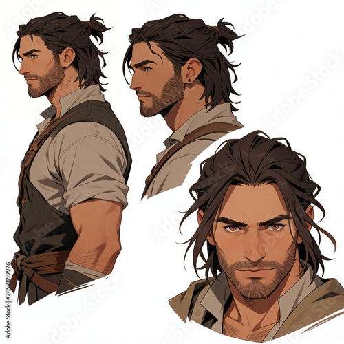 Sketch reference sheets with different people in multiple poses on a white background, clean drawing study collection for character design and figure practice