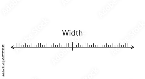 Bilde på lerret Ruler measurement tool for length.