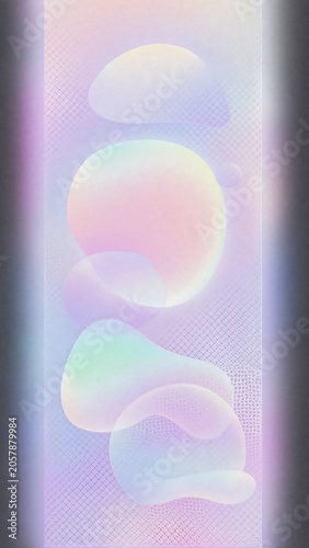 Colorful Shapes Blend on a Light Background to Create a Smooth and Flowing Design in Soft Pastel Shades