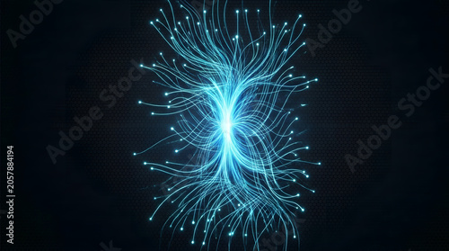 Abstract neural network background for artificial intelligence