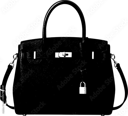  Handbag Isolated on White Background Vector Illustration
