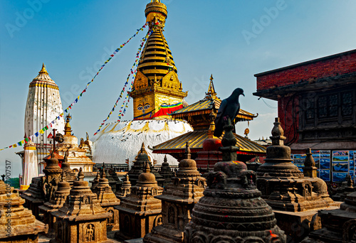 Kathmandu, Nepal - February 16, 2023: The capital city of Nepal is often called an open-air museum of history, culture, and spirituality.
