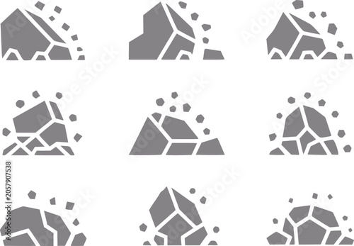 Canvastavla Collection of rockfall and landslide