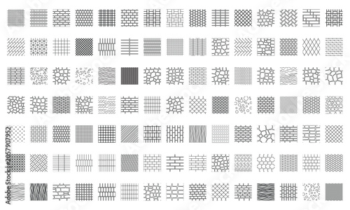 Landscape Architecture CAD Hatch Pattern Set Grass Water Stone Wall Texture Elements Collection