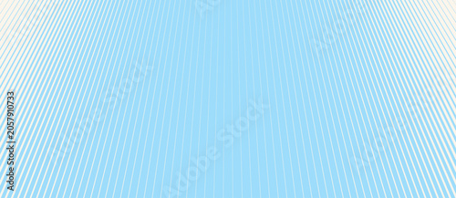 Light blue thin lines converging to a single vanishing point at the top center on cream white background, creating a perspective depth illusion, minimal vector full-frame wallpaper.