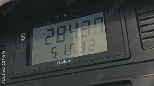 Rising gas prices on a pump meter