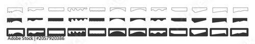 Seamless Border and Divider Collection. Minimal Geometric Vector Graphic Elements