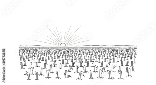 People standing in a large group.