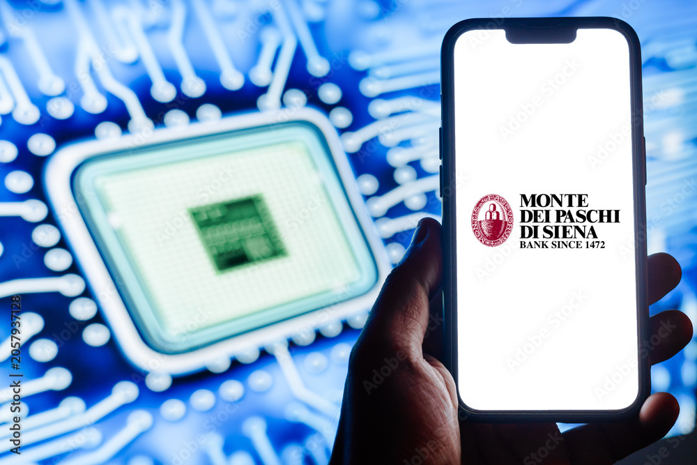 Naklejka premium Monte dei Paschi di Siena Historic Italian Bank Providing Financial Services, Banking Solutions, Wealth Management, and Investment Services