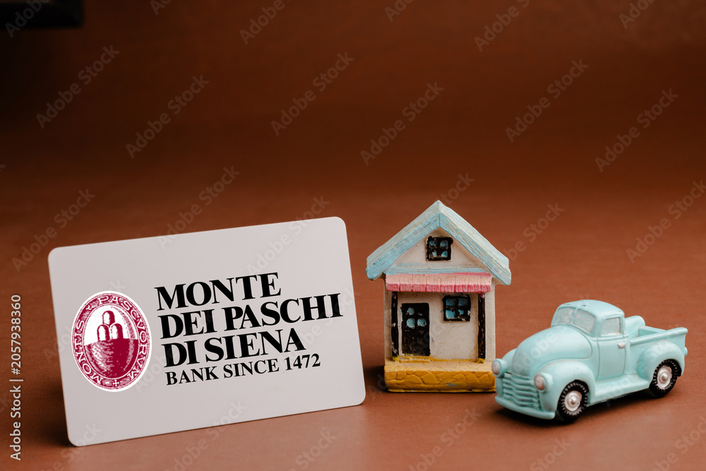 Naklejka premium Monte dei Paschi di Siena Historic Italian Bank Providing Financial Services, Banking Solutions, Wealth Management, and Investment Services