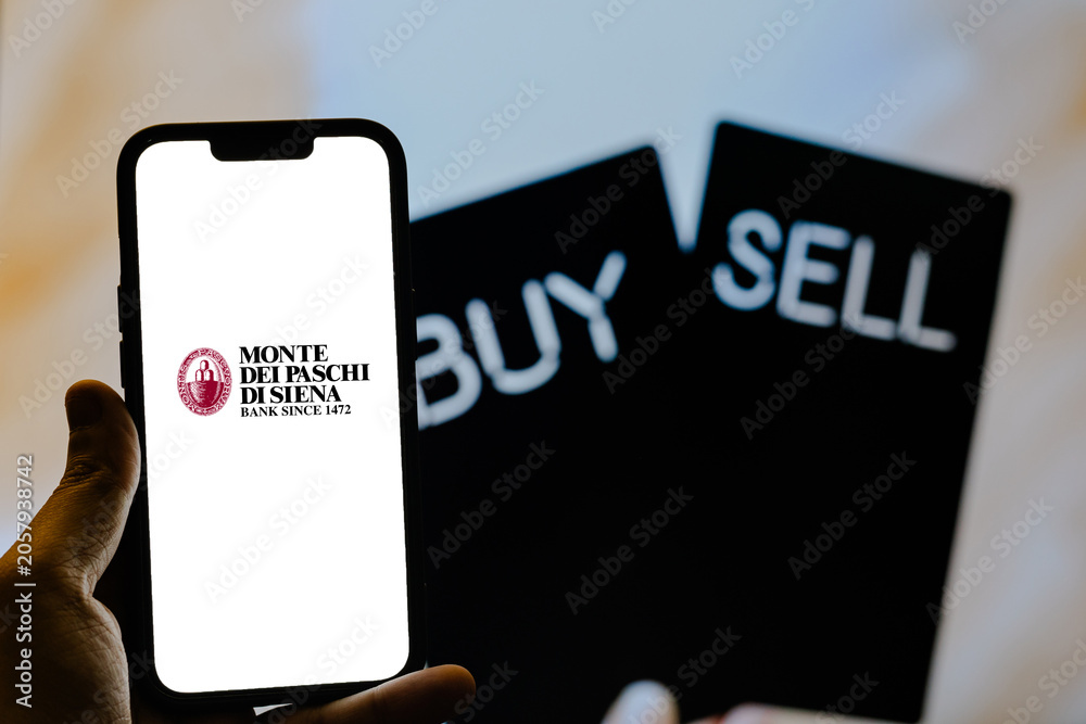 Naklejka premium Monte dei Paschi di Siena Historic Italian Bank Providing Financial Services, Banking Solutions, Wealth Management, and Investment Services