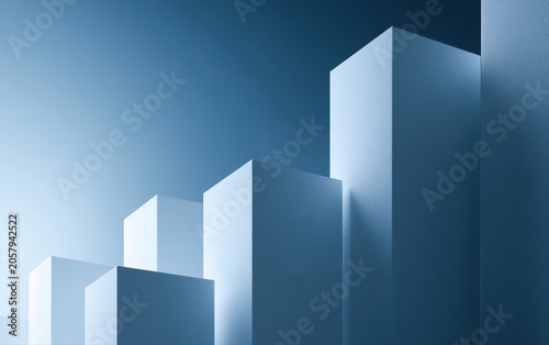 abstract business growth concept with ascending geometric structures, premium corporate background
