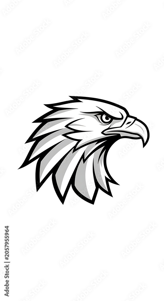 Fototapeta premium Intricate black and white illustration of a lion head.
