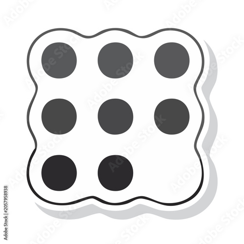 Flat design vector dice isolated