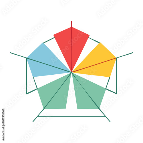 Geometric abstract vector shape design