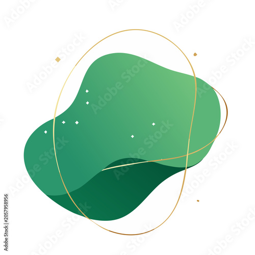 Minimalist green leaf vector illustration