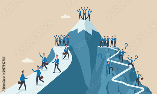 Bilde på lerret success illustration,meeting teams together flat design with clean lines and min