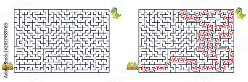 Help the dragon find the nest maze puzzle with solution