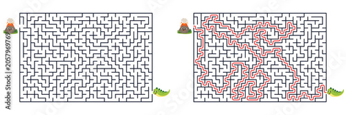 Help reach the volcano maze puzzle with solution