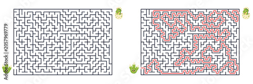Help the baby dragon find mother footprint maze puzzle with solution
