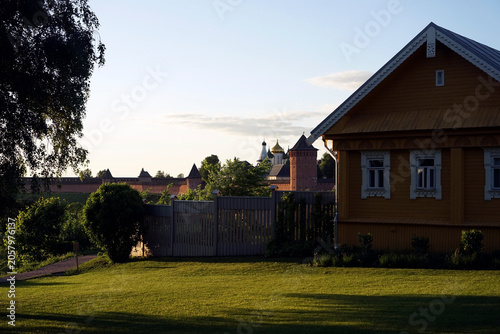 Suzdal, Vladimir Region, Russia. Suzdal is a protected city in the Vladimir Region of Russia, the administrative center of the Suzdalsky District.