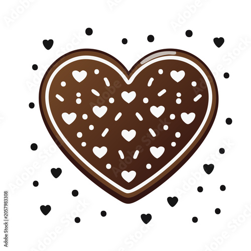 Minimalist heart pattern with dots
