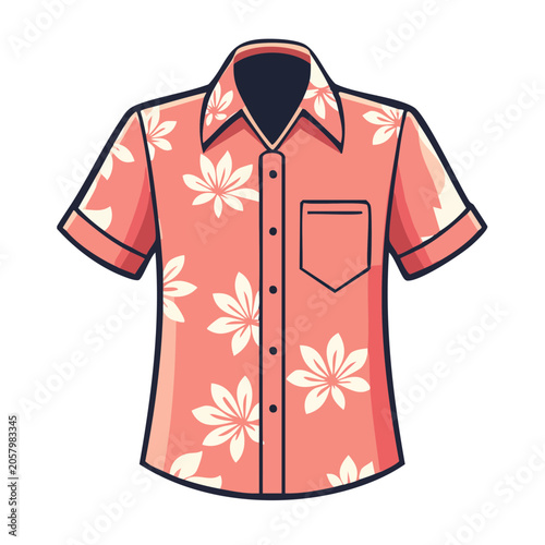 Red hoodie with white flower pattern