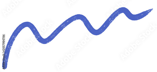 Lineas ondulares azul pintura a mano 