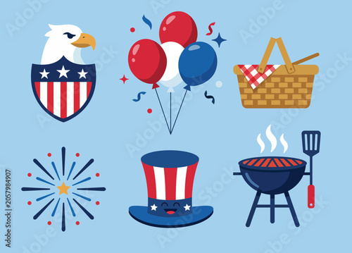 Celebrate a Festive Occasion With Symbols of American Culture and Outdoor Act...