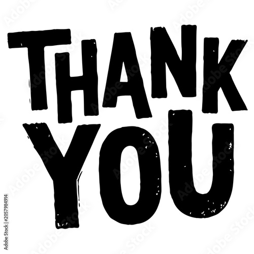 Φωτογραφία Simple Thank You Message in Bold Letters on a Plain Background