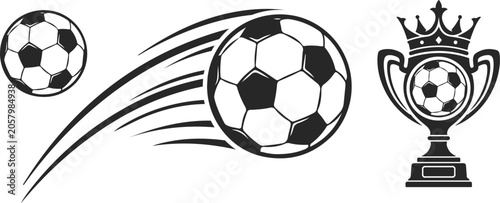 Football soccer ball silhouette vector