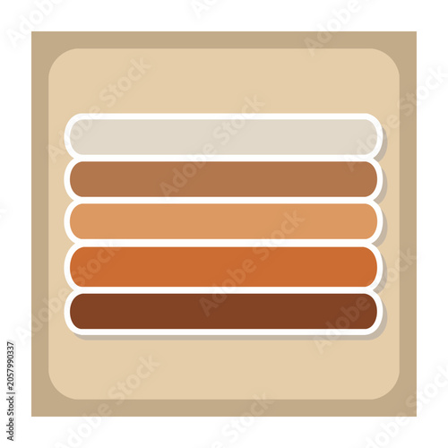 Flat design color swatches icon