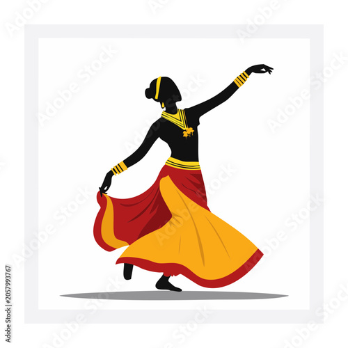 Vector illustration of skateboarder in mid-air