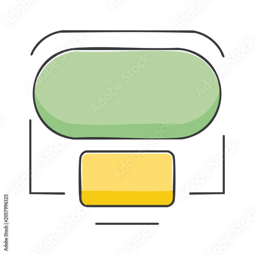 Flat design laptop icon with transparent background
