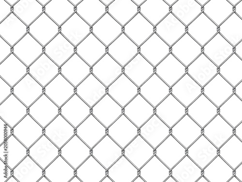 Chain link fence texture seamless pattern silver metal wire mesh