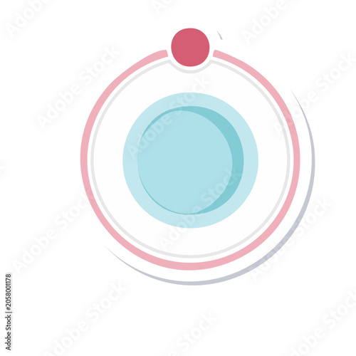 Flat design target icon with bullseye and dot