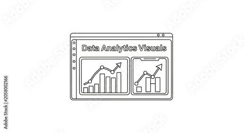 Business data analysis visualization tool screen.