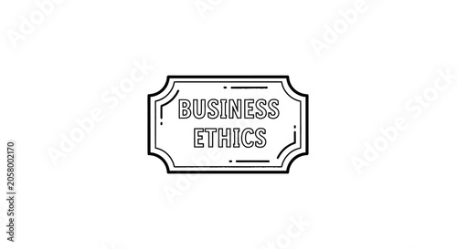 Business ethics concept in black.
