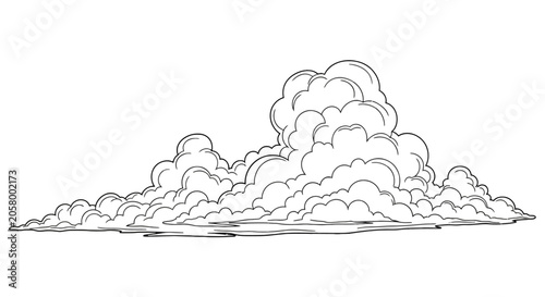 A large cloud in the sky.