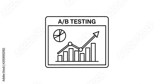 Business graph with arrow up.