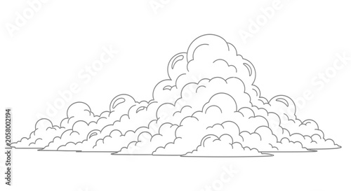 A large fluffy white cloud formation.