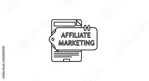 Affiliate Marketing Business Concept Symbol.