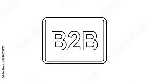 Business to business marketing logo symbol.