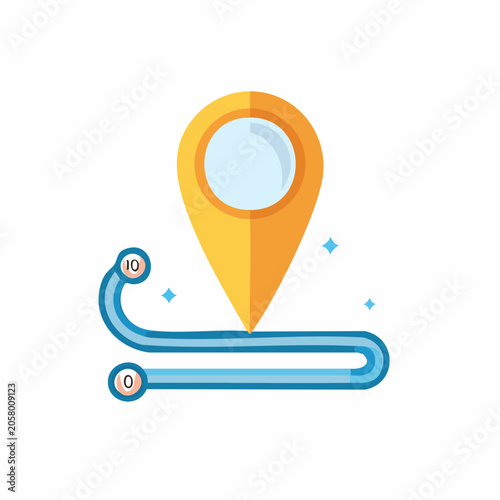 Location Pin and Route Icon
