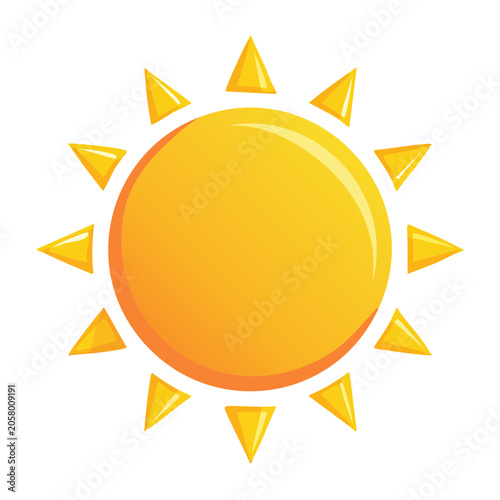 Stylized sun icon with yellow and orange gradient