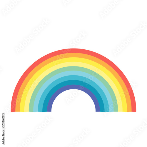 Rainbow arc vector graphic