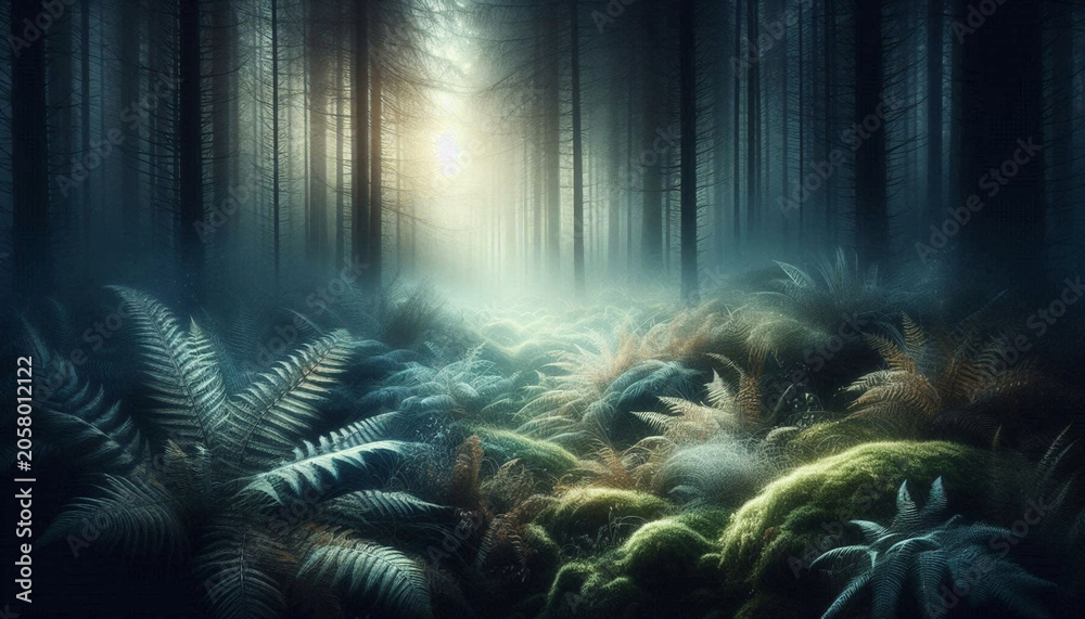 Fototapeta premium Fern trees woods
