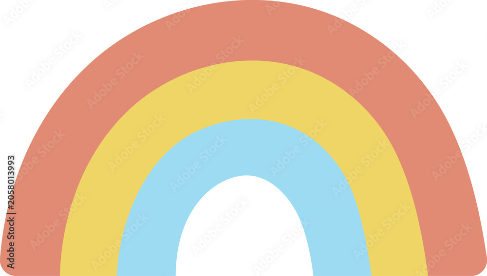 Fototapeta premium Rainbow Nature Illustration PNG
